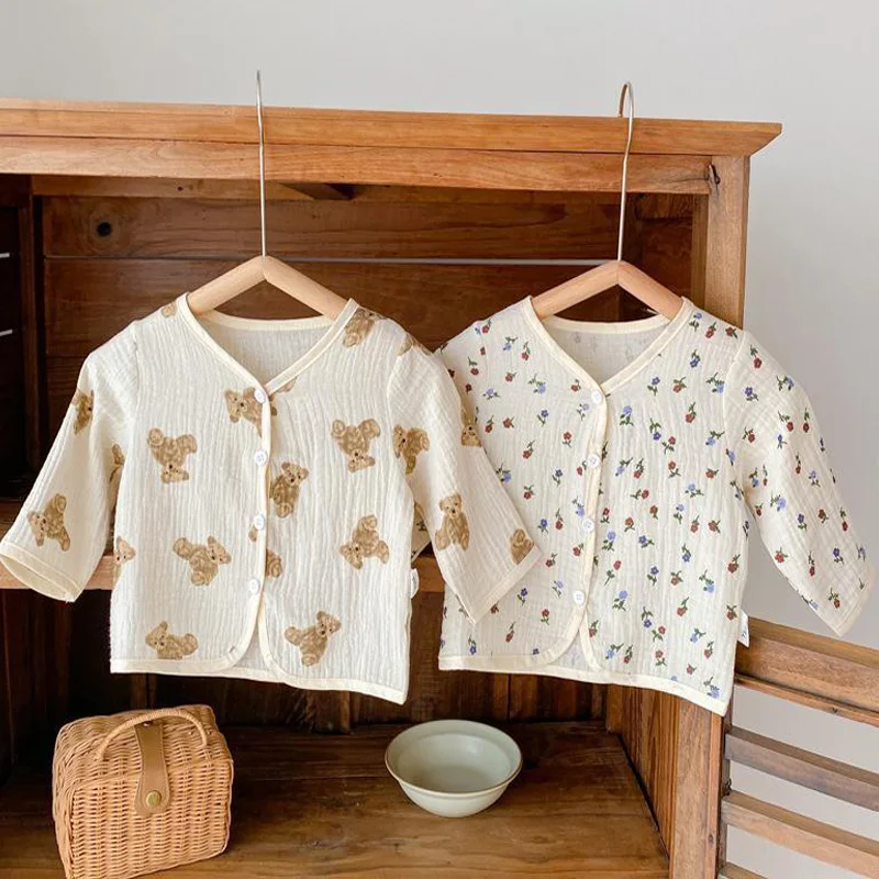 Korean Bear Baby Girls Coat Autumn Floral Jacket Infant Summer Thin Sunscreen Outerwear Toddler Boys Cardigan Tops Kids Clothing
Korean Bear Baby Girls Coat Autumn Floral Jacket Infant Summer Thin Sunscreen Outerwear Toddler Boys Cardigan Tops Kids Clothing