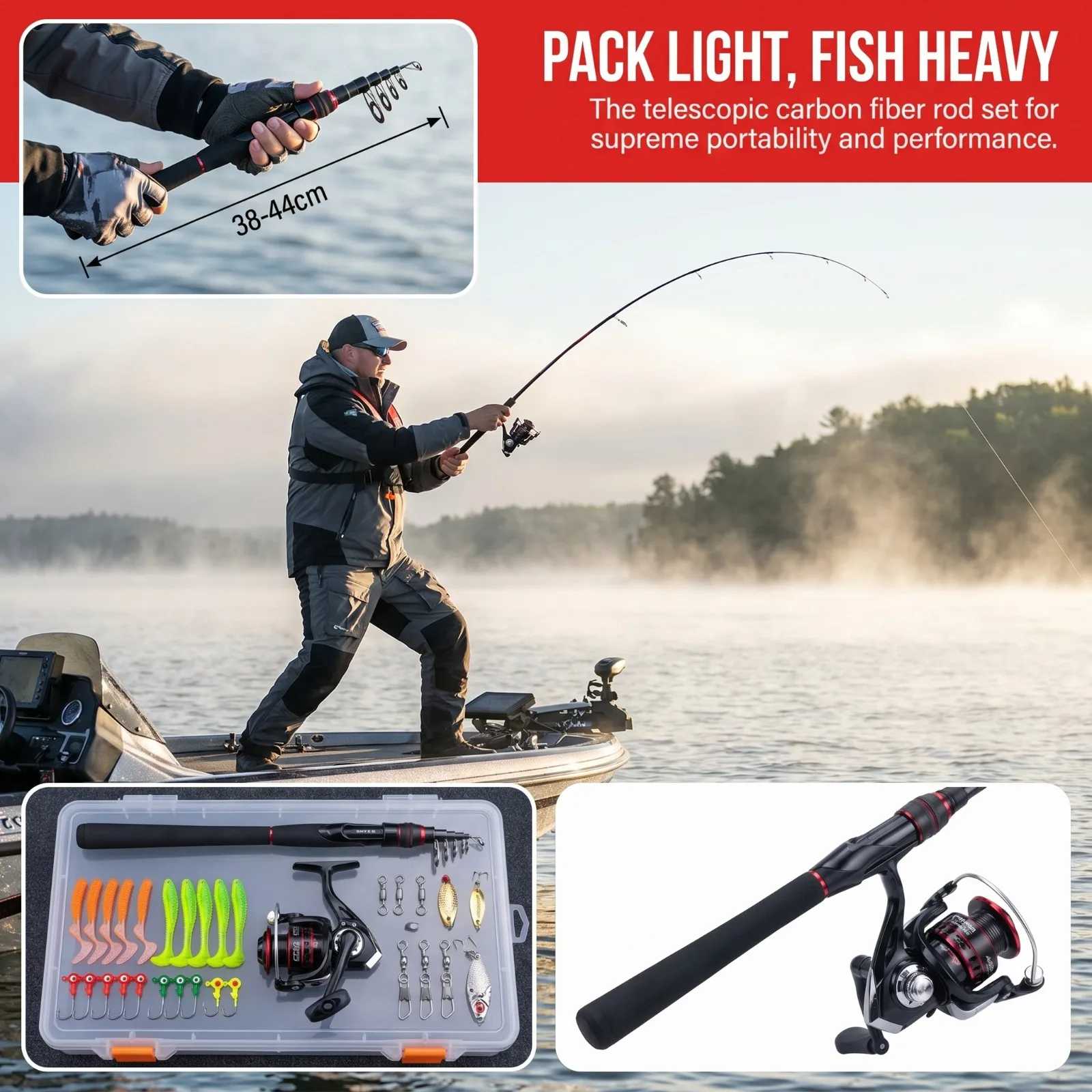 Goture All in One Fishing Tackle Set Carbon Fiber Rod Spinning Reel Combo Lure Hook Line Full Accessories Outdoor Fishing Gear
Goture All in One Fishing Tackle Set Carbon Fiber Rod Spinning Reel Combo Lure Hook Line Full Accessories Outdoor Fishing Gear