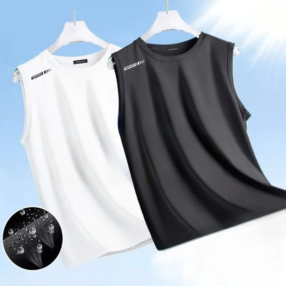 Men's Ice Silk Mesh Vest Breathable Quick Drying Lightweight Sports Summer Sleeveless Round Neck T-Shirt Vest Casual Fashion
Men's Ice Silk Mesh Vest Breathable Quick Drying Lightweight Sports Summer Sleeveless Round Neck T-Shirt Vest Casual Fashion