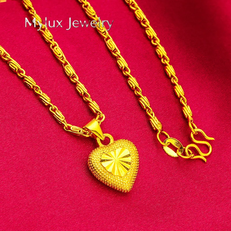 Mylux Jewelry Women 24K Gold AU999 Bamboo Necklace Heart Chain - Pure gold, auspicious dual design, ideal for gifting & personal
Mylux Jewelry Women 24K Gold AU999 Bamboo Necklace Heart Chain - Pure gold, auspicious dual design, ideal for gifting & personal