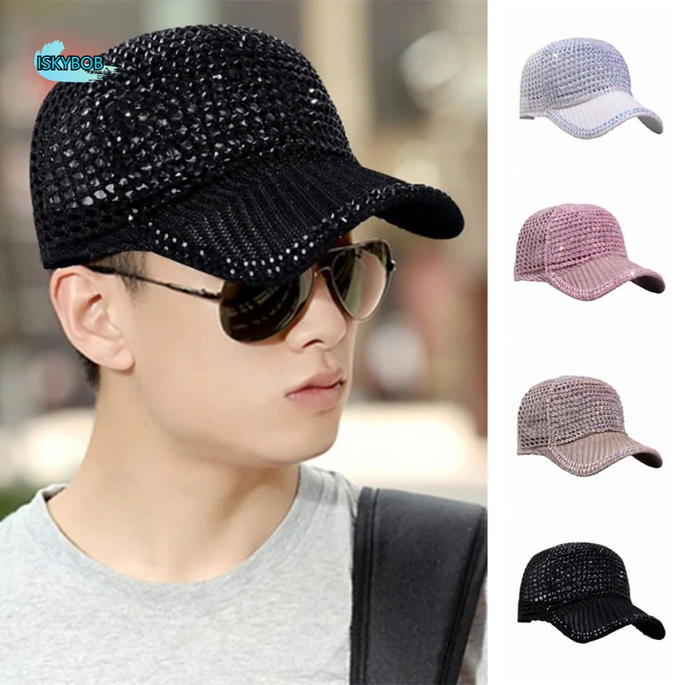 Mesh Rhinestone Baseball Cap Breathable Lightweight Rhinestone Visor Hats Sun Protection Simple Duck Tongue Hat Travel Use
Mesh Rhinestone Baseball Cap Breathable Lightweight Rhinestone Visor Hats Sun Protection Simple Duck Tongue Hat Travel Use