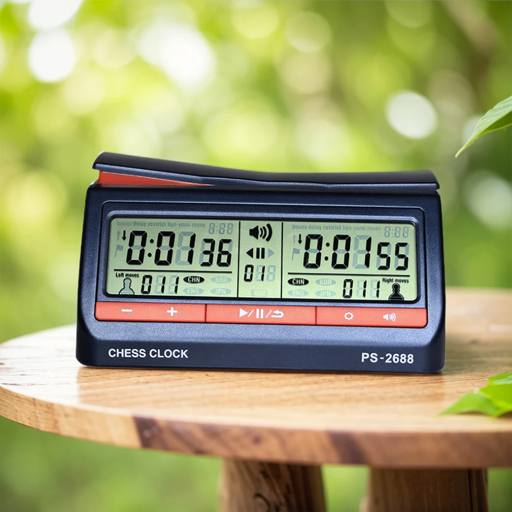 Chess Digital Timer USB Charging Chess Clock Hour Meter Stopwatch with Delayed Countdown Function for International Chess
Chess Digital Timer USB Charging Chess Clock Hour Meter Stopwatch with Delayed Countdown Function for International Chess