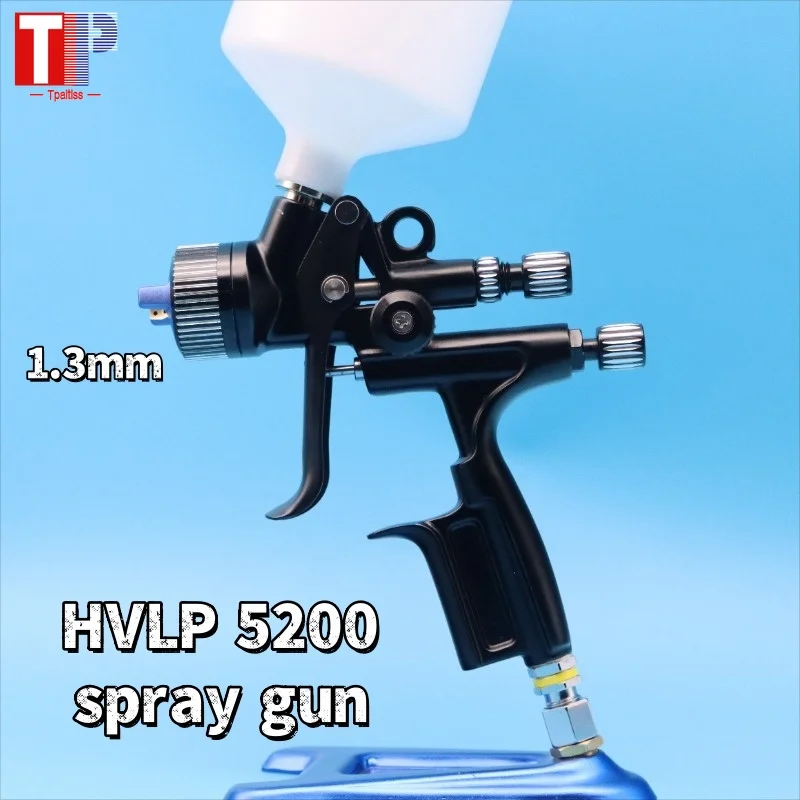 NEW black HVLP 5200 spray gun 1.3mm car spayer painting tool with adapter pot spray air paint gun good atomization 260L/MIn
NEW black HVLP 5200 spray gun 1.3mm car spayer painting tool with adapter pot spray air paint gun good atomization 260L/MIn