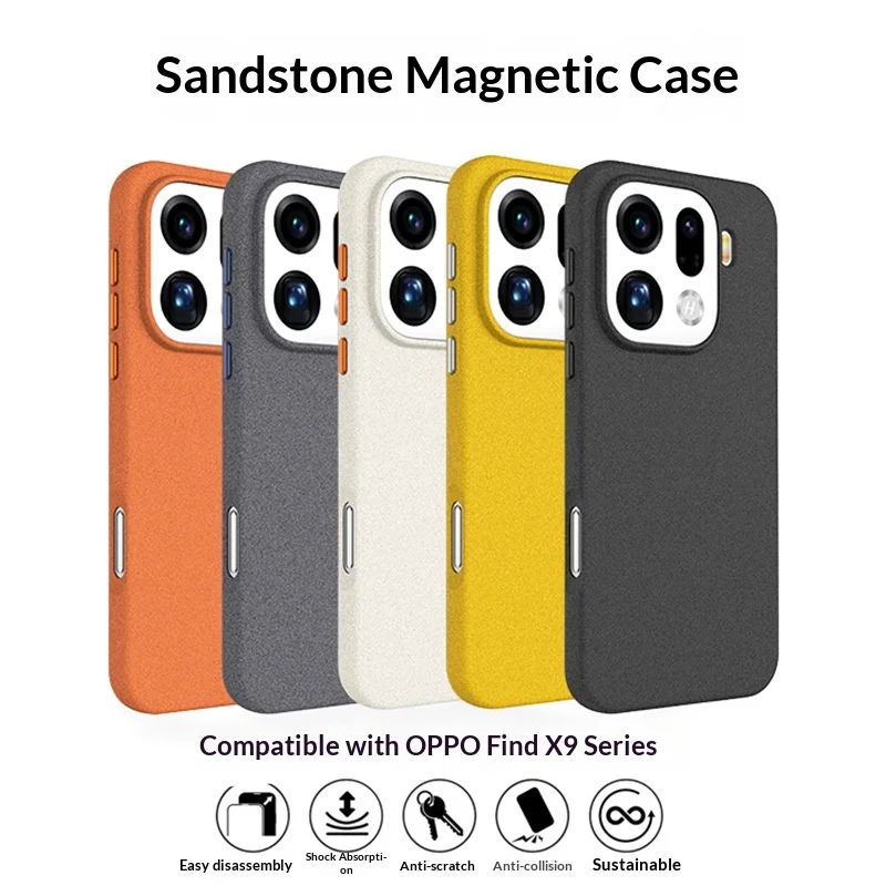 New Magnetic Case for OPPO Find X9 Pro & X9 Solid Color Quartz Rock Matte Anti-fingerprint Cover Shell Fashion Funda
New Magnetic Case for OPPO Find X9 Pro & X9 Solid Color Quartz Rock Matte Anti-fingerprint Cover Shell Fashion Funda 