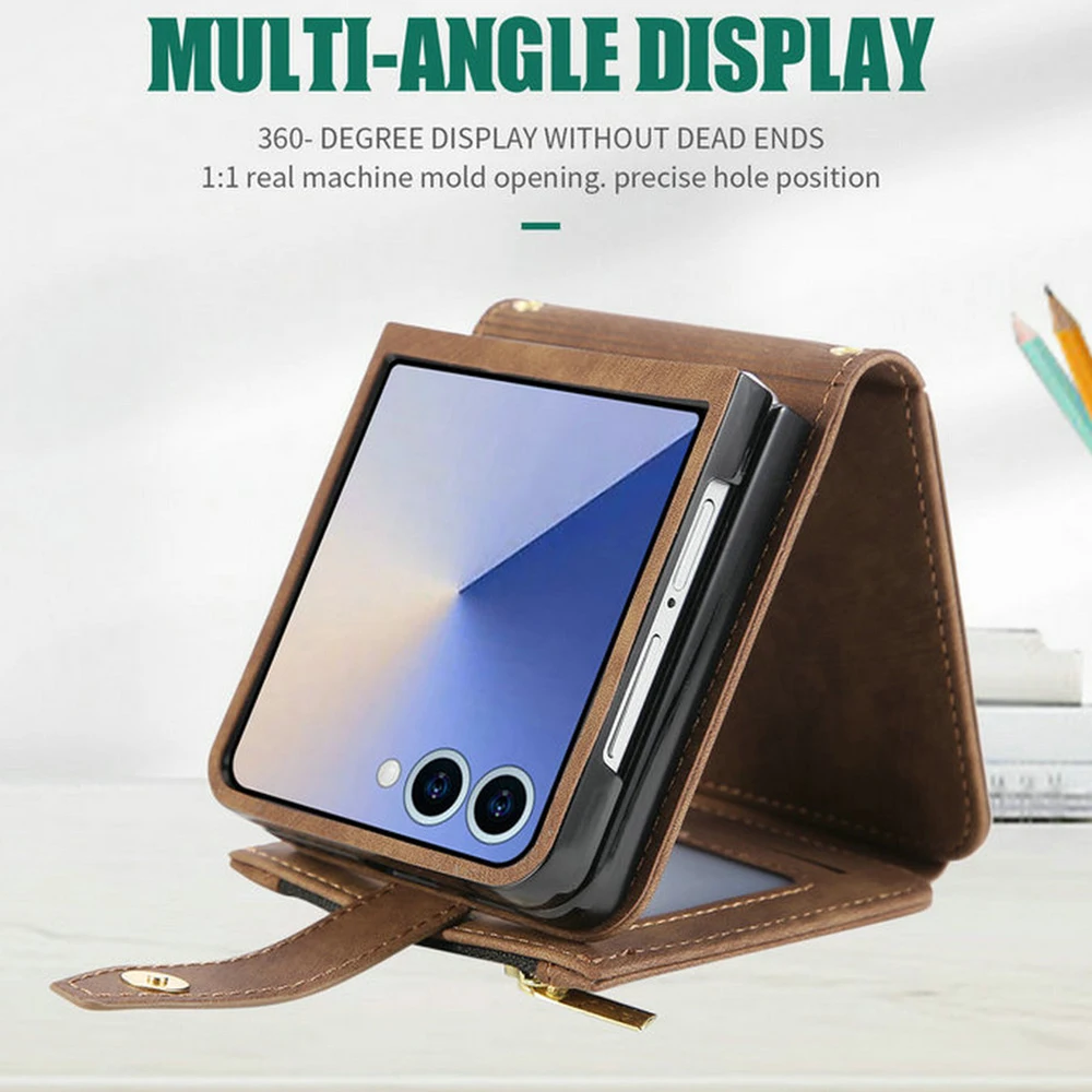 Флип-чехол Flip7 5G 2025 для Samsung Galaxy Z Flip 7 FE, кожаный чехол-бумажник на молнии через плечо для Galaxy Z Flip 7 6 5 4 3 Funda
Флип-чехол Flip7 5G 2025 для Samsung Galaxy Z Flip 7 FE, кожаный чехол-бумажник на молнии через плечо для Galaxy Z Flip 7 6 5 4 3 Funda