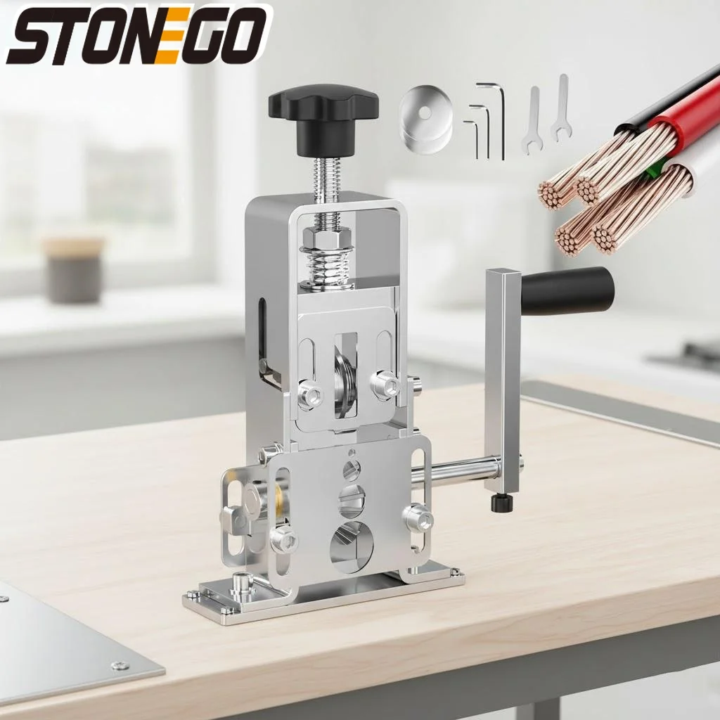 Portable Electric Wire Stripping Machine Hand Crank Motorized Copper Cable Stripper Compact Tool for Scrap Wire Processing
Portable Electric Wire Stripping Machine Hand Crank Motorized Copper Cable Stripper Compact Tool for Scrap Wire Processing