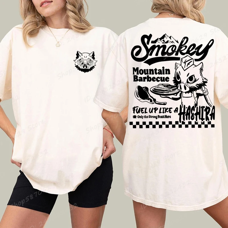 Hashibira Inosuke T-shirts Anime Vintage Tshirt Smokey Mountain BBQ Print T-shirt Women Men Cotton Short Sleeve Oversized Tshirt
Hashibira Inosuke T-shirts Anime Vintage Tshirt Smokey Mountain BBQ Print T-shirt Women Men Cotton Short Sleeve Oversized Tshirt