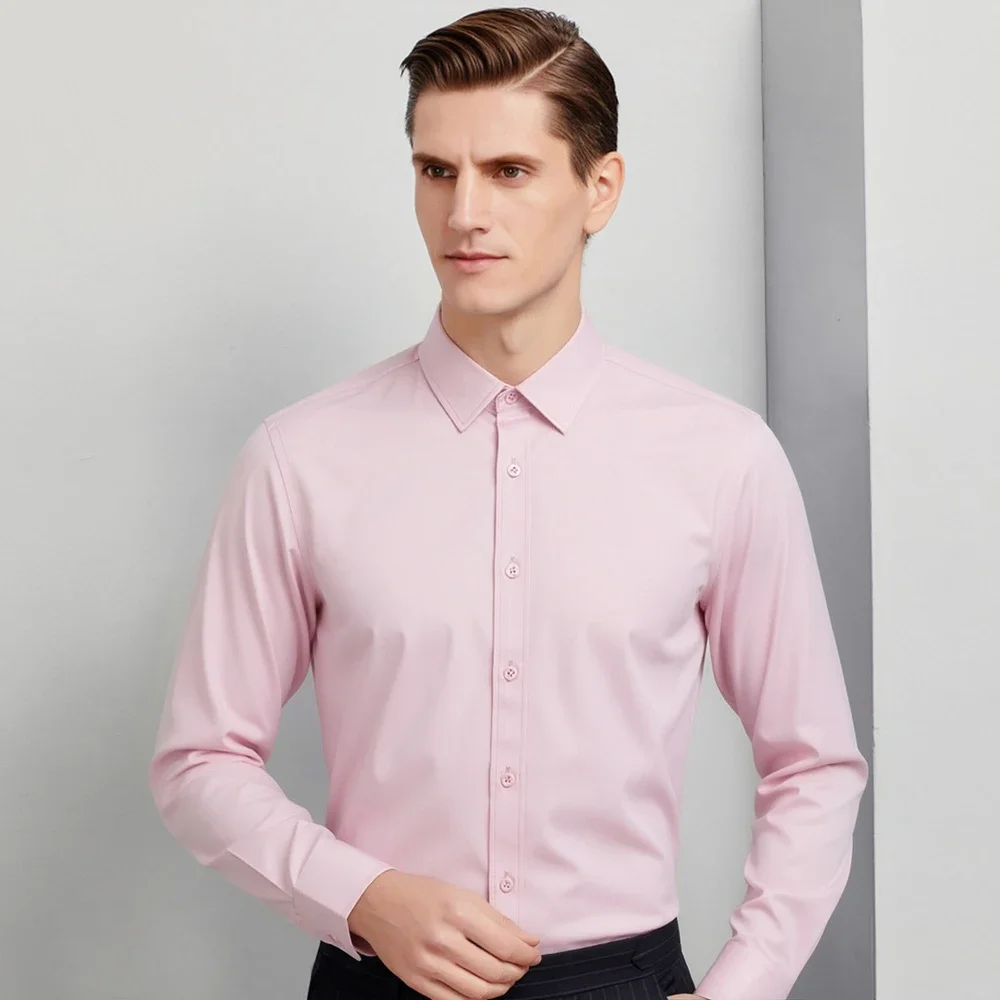 Men's Long Sleeve Sleek Stretch Bamboo Fiber Dress Shirt without Pocket Comfortable Slim-fit Casual Versatile Easy Care Shirts
Men's Long Sleeve Sleek Stretch Bamboo Fiber Dress Shirt without Pocket Comfortable Slim-fit Casual Versatile Easy Care Shirts