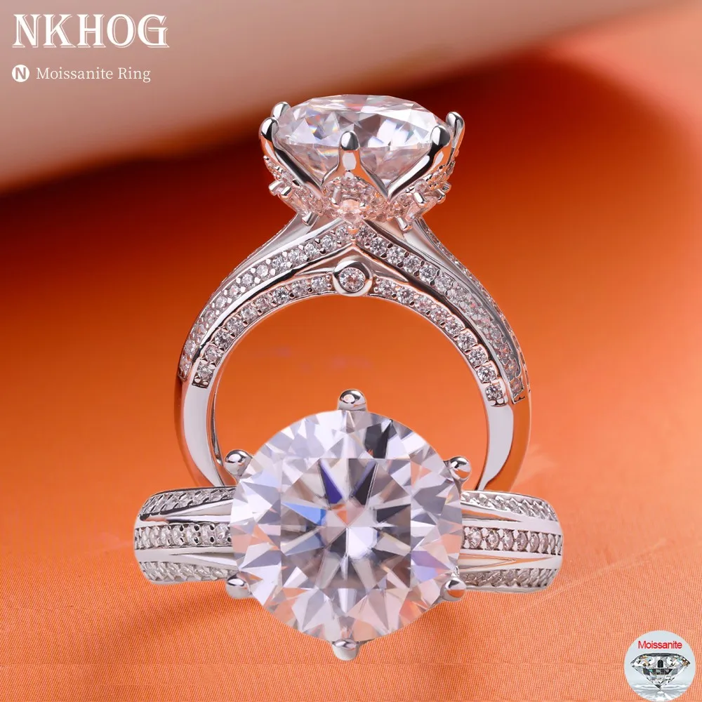 NKHOG 5CT D Color VVS Moissanite Ring For Women 925 Sterling Silver Sparkling Anniversary Wedding Diamond Band Gifts Jewelry GRA
NKHOG 5CT D Color VVS Moissanite Ring For Women 925 Sterling Silver Sparkling Anniversary Wedding Diamond Band Gifts Jewelry GRA