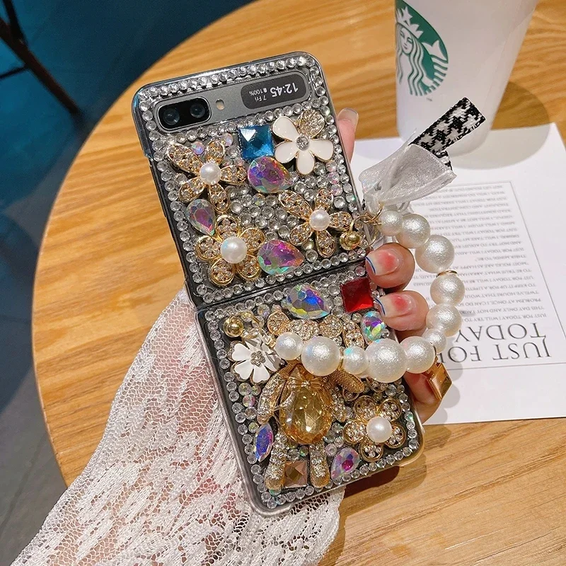 Bling Diamond Silk Scarf Bracelet Chain Case for Samsung Galaxy Z Flip 4 Glitter Rhinestone Crown Luxury Cover, Z Flip 5
Bling Diamond Silk Scarf Bracelet Chain Case for Samsung Galaxy Z Flip 4 Glitter Rhinestone Crown Luxury Cover, Z Flip 5