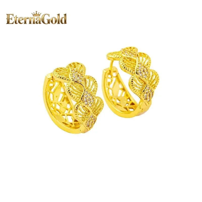 EternaGold Luxury 24K 9999 Pure Gold real gold Women's Fashionable Hollow-out Diamond-studded Geometric Earrings
EternaGold Luxury 24K 9999 Pure Gold real gold Women's Fashionable Hollow-out Diamond-studded Geometric Earrings