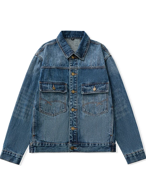 High-End Retro Collar Workwear Denim Jacket Men's Loose Large Size Casual Top Trendy Cotton Polyester Blend Long Sleeve
High-End Retro Collar Workwear Denim Jacket Men's Loose Large Size Casual Top Trendy Cotton Polyester Blend Long Sleeve