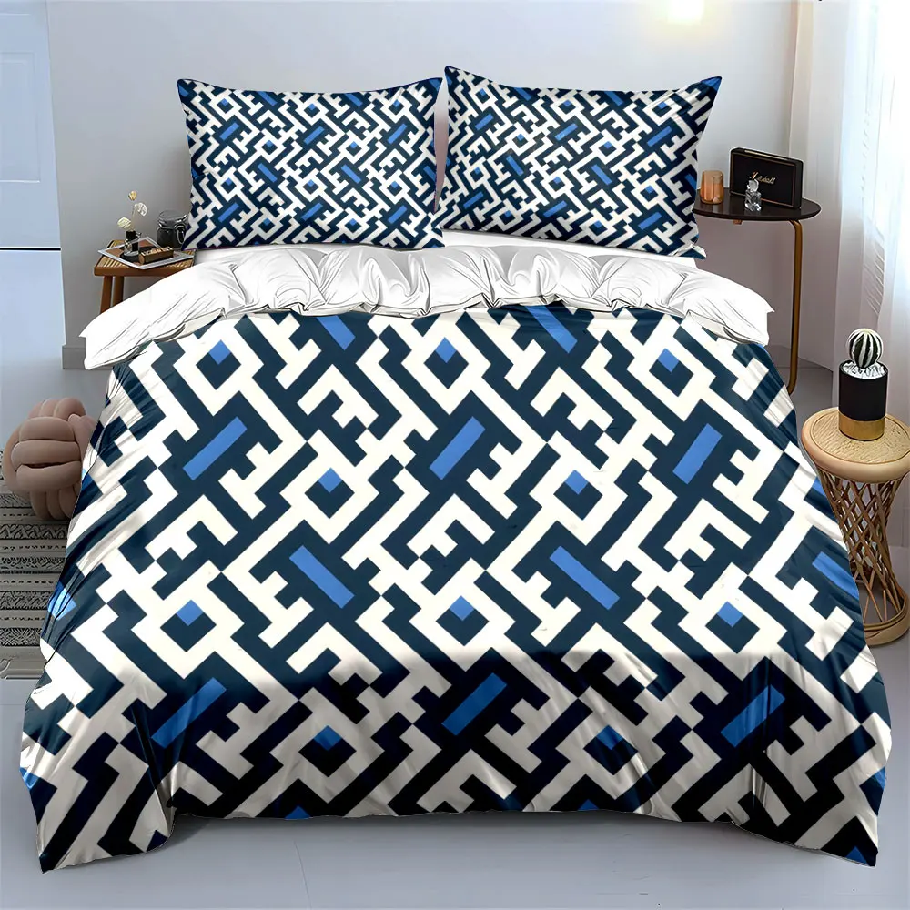 Geometric blue-white pattern design Print Soft Comfortable Duvet Cover Bedding Set Included 1*Duvet Cover 2*Pillowcases
Geometric blue-white pattern design Print Soft Comfortable Duvet Cover Bedding Set Included 1*Duvet Cover 2*Pillowcases