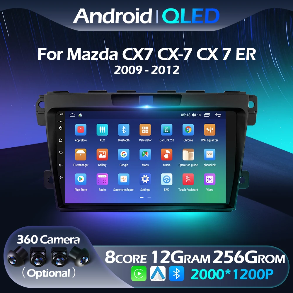 GPS For Mazda CX7 CX-7 CX 7 ER 2009 - 2012 Car Radio Multimedia Navigation Player Carplay Android Auto QLED 4G WIFI FM DSP BT
GPS For Mazda CX7 CX-7 CX 7 ER 2009 - 2012 Car Radio Multimedia Navigation Player Carplay Android Auto QLED 4G WIFI FM DSP BT