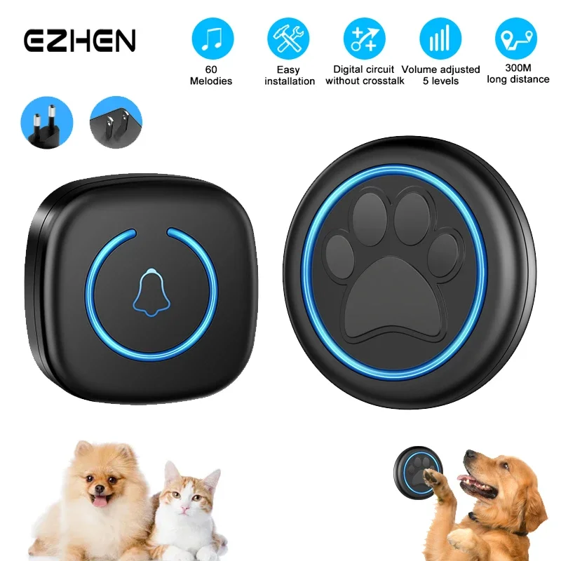 Pet Touch Ringer Button Bell 300M/984ft Range 60 Songs High Volume Doorbell For Cat & Dog Training Door Bell Smart Home US EU
Pet Touch Ringer Button Bell 300M/984ft Range 60 Songs High Volume Doorbell For Cat & Dog Training Door Bell Smart Home US EU