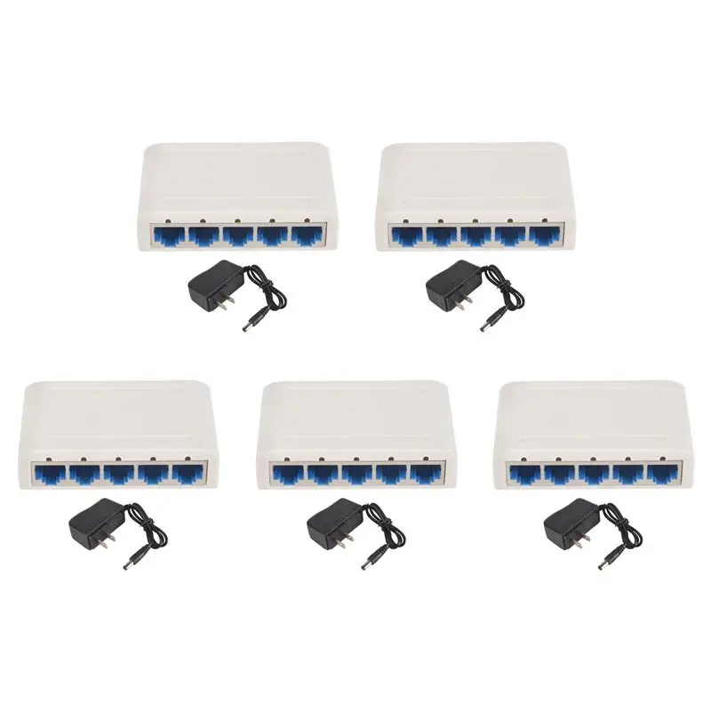 Exquisite-5X 5 Port Data Switch,Network Hub,Desktop Ethernet Splitter,Plug & Play Shielded Ports Fanless Quiet
Exquisite-5X 5 Port Data Switch,Network Hub,Desktop Ethernet Splitter,Plug & Play Shielded Ports Fanless Quiet