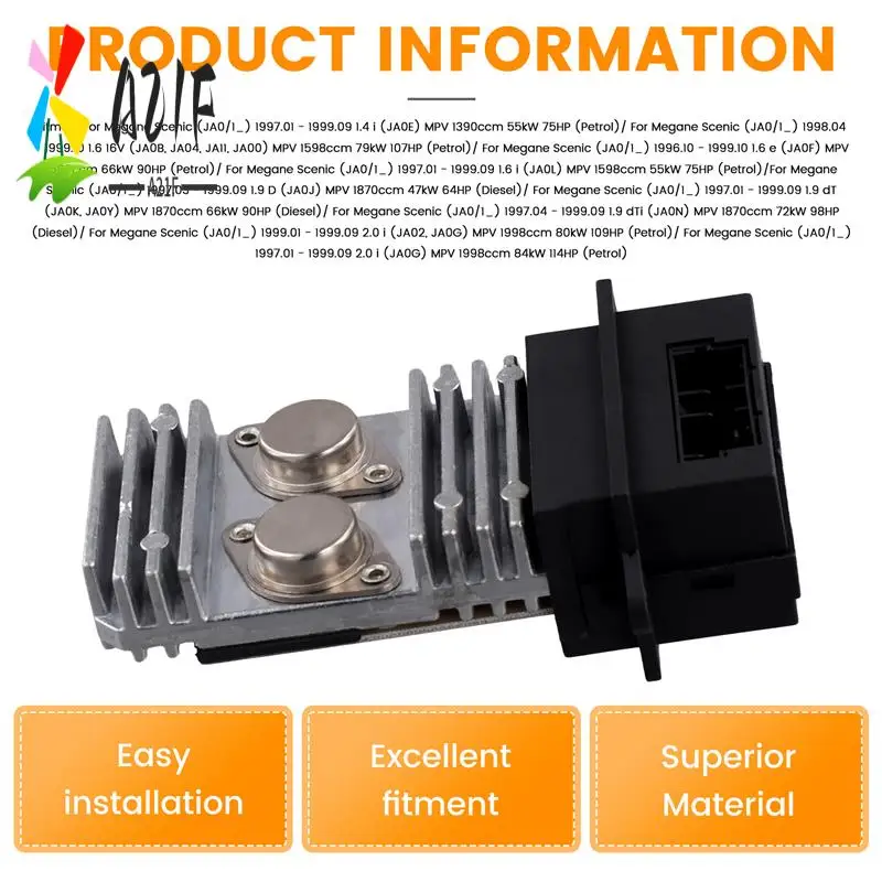 A21F-7701040562 Car Heater Blower Motor Resistor Fan Heater Module For Renault Megane Scenic 1996-1999 77010-40562
A21F-7701040562 Car Heater Blower Motor Resistor Fan Heater Module For Renault Megane Scenic 1996-1999 77010-40562
