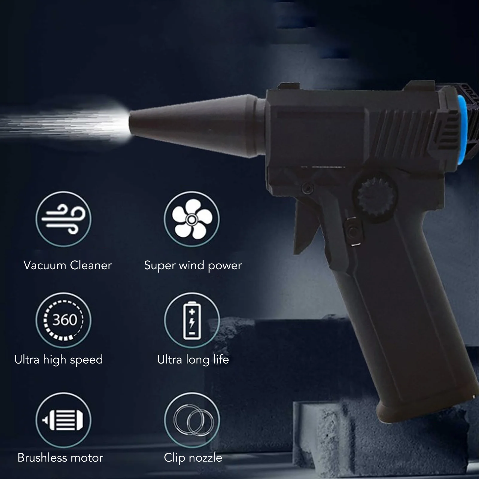 Electric Air Duster Multifunctional Efficient 200000RPM Stepless Speed Type C QC15W Fast Charge Jet Dry Blower for Car Keyboard
Electric Air Duster Multifunctional Efficient 200000RPM Stepless Speed Type C QC15W Fast Charge Jet Dry Blower for Car Keyboard