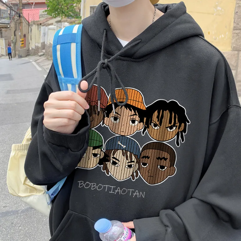 Повседневная толстовка с капюшоном для мужчин в стиле ретро, американская уличная одежда с мультяшным принтом, весенне-осенняя молодежная одежда свободного кроя, регулярный крой
Повседневная толстовка с капюшоном для мужчин в стиле ретро, американская уличная одежда с мультяшным принтом, весенне-осенняя молодежная одежда свободного кроя, регулярный крой