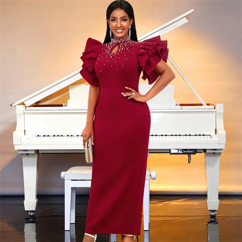 2025 Ruffle Short Sleeve Plus Size Dress Sexy Women Solid Large Big Dresses Lady Evenin Party Tight Curvy Dress
2025 Ruffle Short Sleeve Plus Size Dress Sexy Women Solid Large Big Dresses Lady Evenin Party Tight Curvy Dress