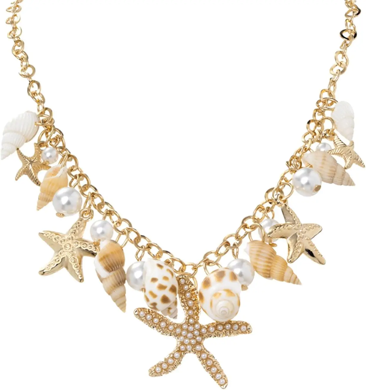 Starfish Necklace Conch Statement Necklaces for Women Pearl Charm Choker Necklace Summer Surfer Seashell Beach Starfish Necklace
Starfish Necklace Conch Statement Necklaces for Women Pearl Charm Choker Necklace Summer Surfer Seashell Beach Starfish Necklace