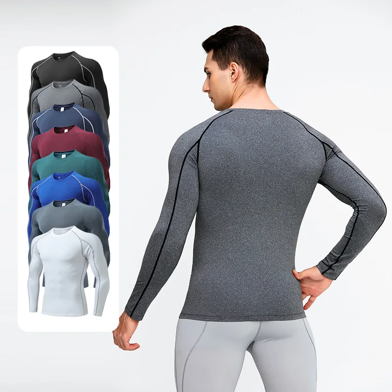 Fashion Casual Sports Fitness Clothing Men's Outdoor Training Slim Running Fitness Long Sleeves Skinny Quick-Drying T-Shirt
Fashion Casual Sports Fitness Clothing Men's Outdoor Training Slim Running Fitness Long Sleeves Skinny Quick-Drying T-Shirt