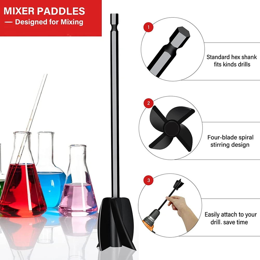 A36T-Epoxy Mixer Attachment For Drill, Reusable Paint And Resin Mixer Paddle To Mix Epoxy Resin, Paint, Glaze
A36T-Epoxy Mixer Attachment For Drill, Reusable Paint And Resin Mixer Paddle To Mix Epoxy Resin, Paint, Glaze