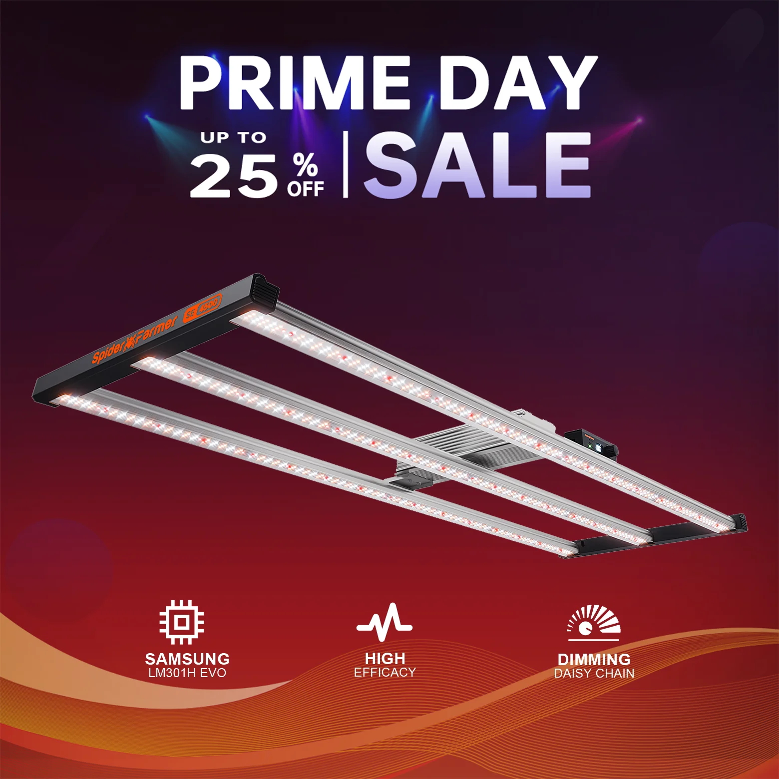 Светодиодный светильник для выращивания растений Spider Farmer SE4500 Samsung LM301H EVO, съемный драйвер, полный спектр для овощных цветочных растений, комнатная гидропоника 
Светодиодный светильник для выращивания растений Spider Farmer SE4500 Samsung LM301H EVO, съемный драйвер, полный спектр для овощных цветочных растений, комнатная гидропоника