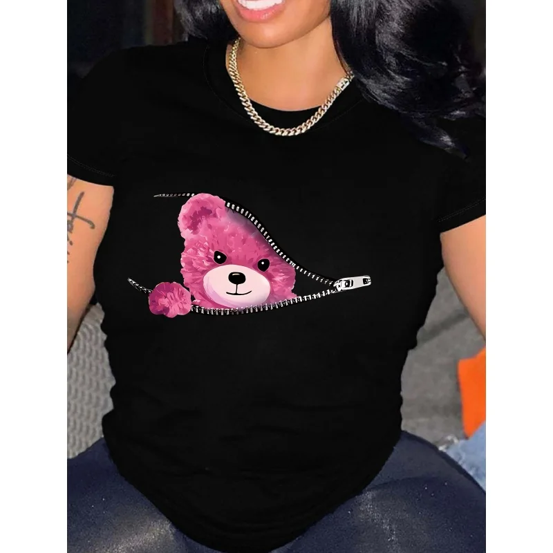 3D Print Cartoon Bear Graphic Women's T Shirt Fashion Personality Daily Leisure Tees For Female Oversize Breathable Short Sleeve
3D Print Cartoon Bear Graphic Women's T Shirt Fashion Personality Daily Leisure Tees For Female Oversize Breathable Short Sleeve