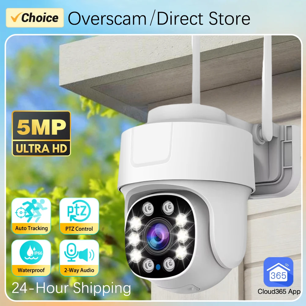 Wifi PTZ Camera Outdoor Security IP Camera 5MP Full Color Night Vision Audio Auto Tracking Surveillance Human Motion Detection
Wifi PTZ Camera Outdoor Security IP Camera 5MP Full Color Night Vision Audio Auto Tracking Surveillance Human Motion Detection