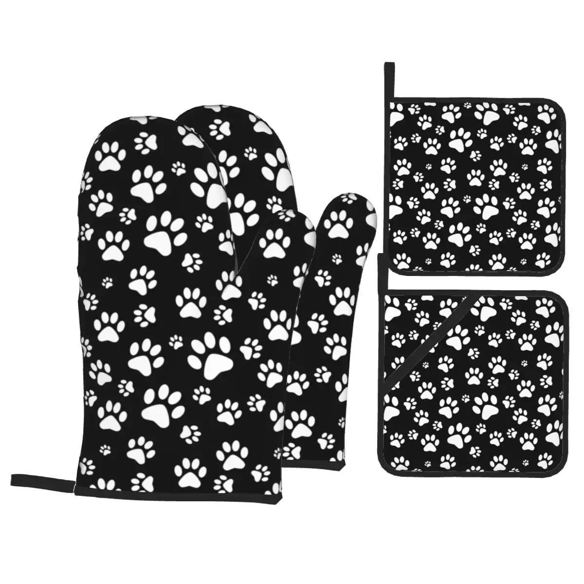 Dog Paw Print Love Лучший подарок Рукавицы для духовки и подставки для кастрюль для кухонных наборов из 4 термостойких перчаток для приготовления пищи, выпечки, барбекю
Dog Paw Print Love Лучший подарок Рукавицы для духовки и подставки для кастрюль для кухонных наборов из 4 термостойких перчаток для приготовления пищи, выпечки, барбекю