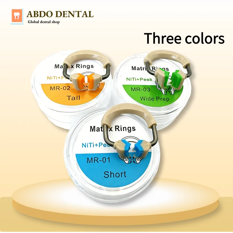 Dental Matrix Ring 3D Contoured NiTi Ring with Silicone Tip Sectional Matrix Retainer Ring
Dental Matrix Ring 3D Contoured NiTi Ring with Silicone Tip Sectional Matrix Retainer Ring