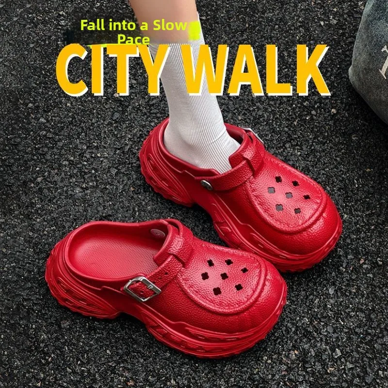Ladies Thick Heel Breathable Summer 2026 New Casual Outdoor Anti-slip Pure Color Hole Hole Sandals Comfortable Slip-On Slippers
Ladies Thick Heel Breathable Summer 2026 New Casual Outdoor Anti-slip Pure Color Hole Hole Sandals Comfortable Slip-On Slippers
