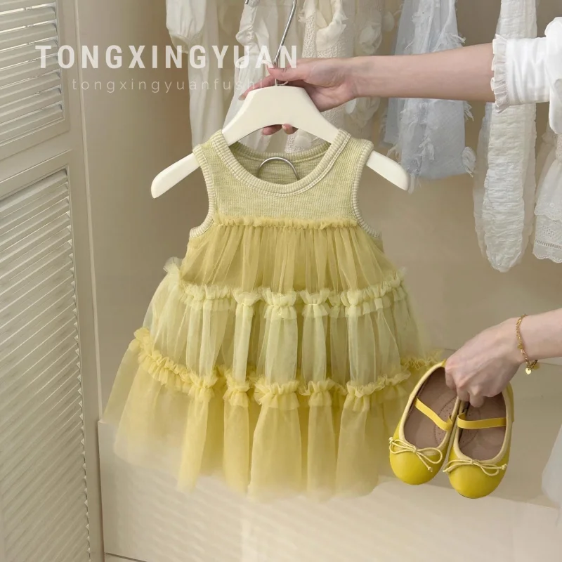 Korean Girl's Mesh Patchwork Vest Dress Fairy Long Dress Baby Stylish Princess Dress
Korean Girl's Mesh Patchwork Vest Dress Fairy Long Dress Baby Stylish Princess Dress