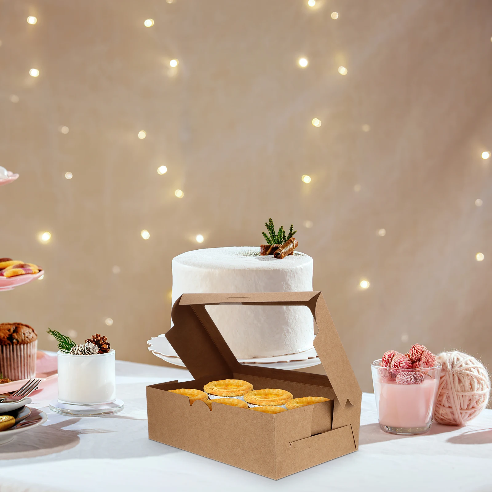 10pcs Bakery Pastry Boxes 350g Kraft Paper Cupcake Containers Window 6 Hole Egg Tarts Desserts Packaging Bulk Cake Boxes Muffins
10pcs Bakery Pastry Boxes 350g Kraft Paper Cupcake Containers Window 6 Hole Egg Tarts Desserts Packaging Bulk Cake Boxes Muffins