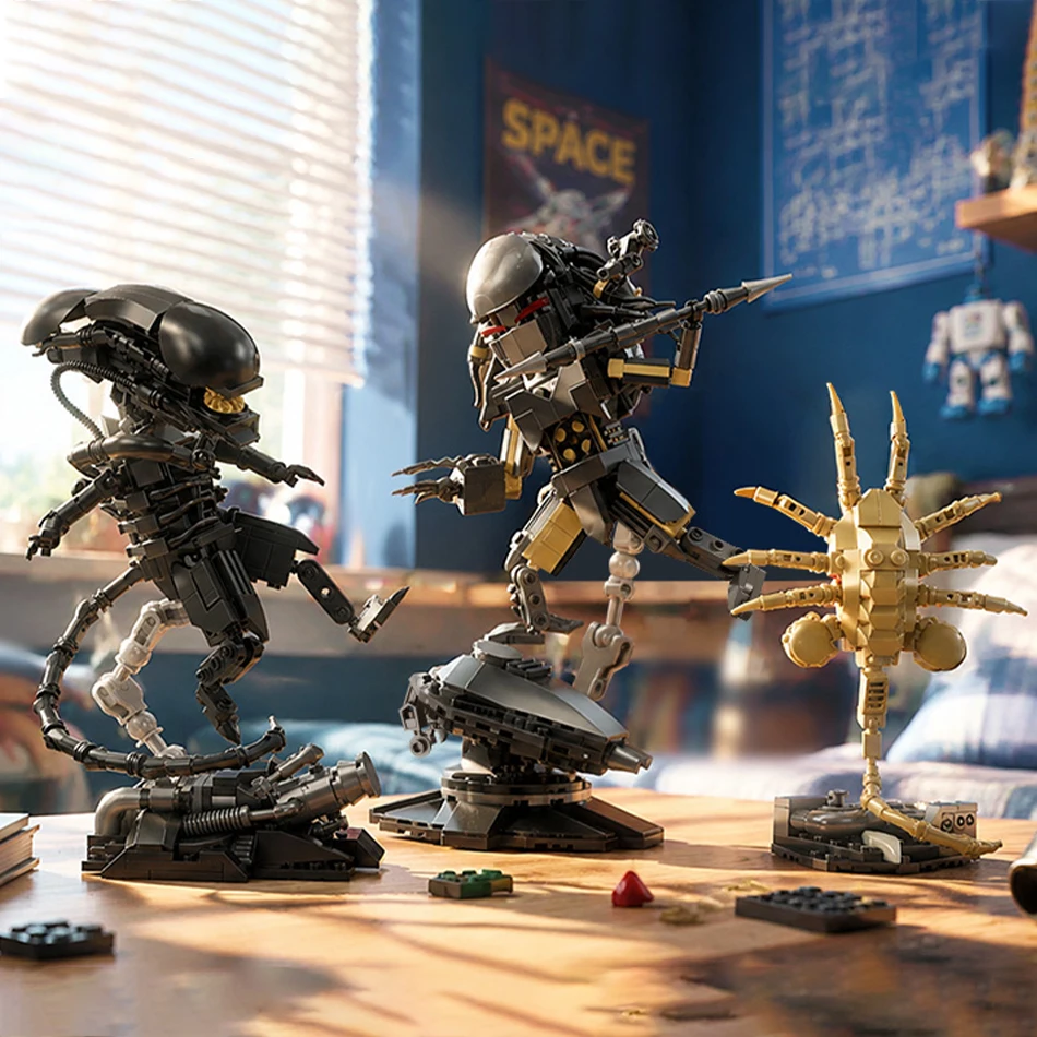 3 IN 1 Horror Movie Space Alien Monster Predator Parasite Building Blocks Alien Warrior Action Figures Bricks Toys Adults Gifts
3 IN 1 Horror Movie Space Alien Monster Predator Parasite Building Blocks Alien Warrior Action Figures Bricks Toys Adults Gifts