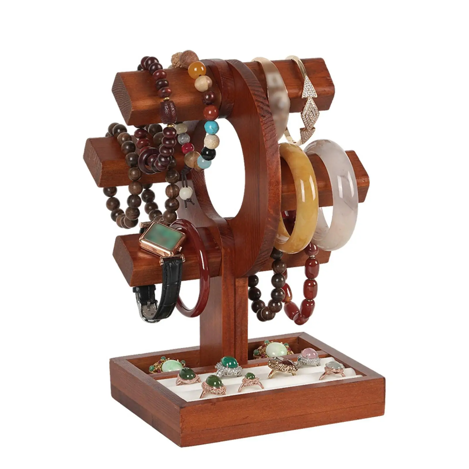 Wood Bracelet Holder Wristwatch Rack Jewelry Stand Jewelry Storage Organizer for Live Broadcast Shopping Mall Tradeshow Store
Wood Bracelet Holder Wristwatch Rack Jewelry Stand Jewelry Storage Organizer for Live Broadcast Shopping Mall Tradeshow Store