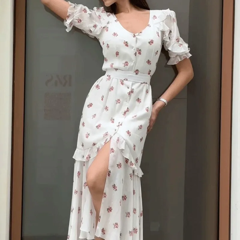 Ticketsx Elegant Printed Ruffled Dress 2026 Fashion Women's Contrast Split Lace Up Long Dresses Summer Vacation Female Vestidos
Ticketsx Elegant Printed Ruffled Dress 2026 Fashion Women's Contrast Split Lace Up Long Dresses Summer Vacation Female Vestidos