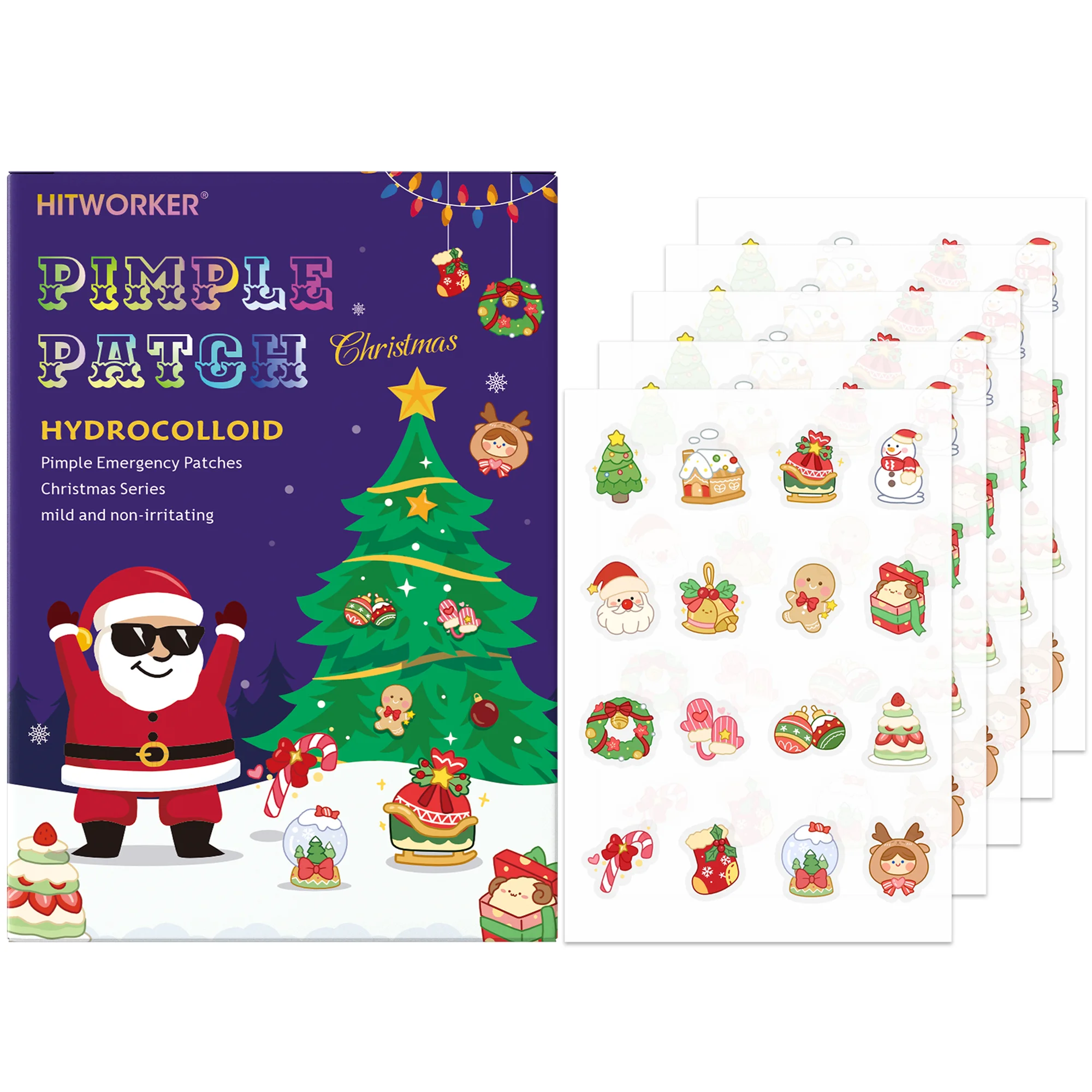 80/48 Cute Christmas Style Acne Patch - Alcohol Free, Odorless, Ultra Thin Spot Covering, Essential for Christmas Parties
80/48 Cute Christmas Style Acne Patch - Alcohol Free, Odorless, Ultra Thin Spot Covering, Essential for Christmas Parties