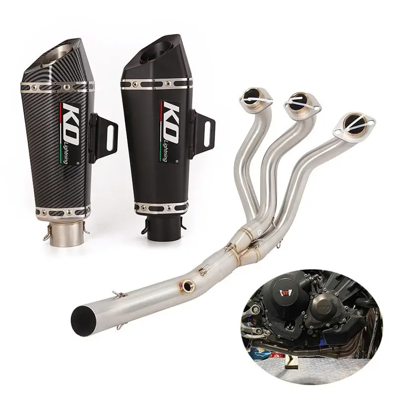 51MM Exhaust System For Yamaha MT09 14-20 FZ09 15-20 Motorcycles Muffler Header Link Pipe Stainless Steel Slip On With DB Killer
51MM Exhaust System For Yamaha MT09 14-20 FZ09 15-20 Motorcycles Muffler Header Link Pipe Stainless Steel Slip On With DB Killer