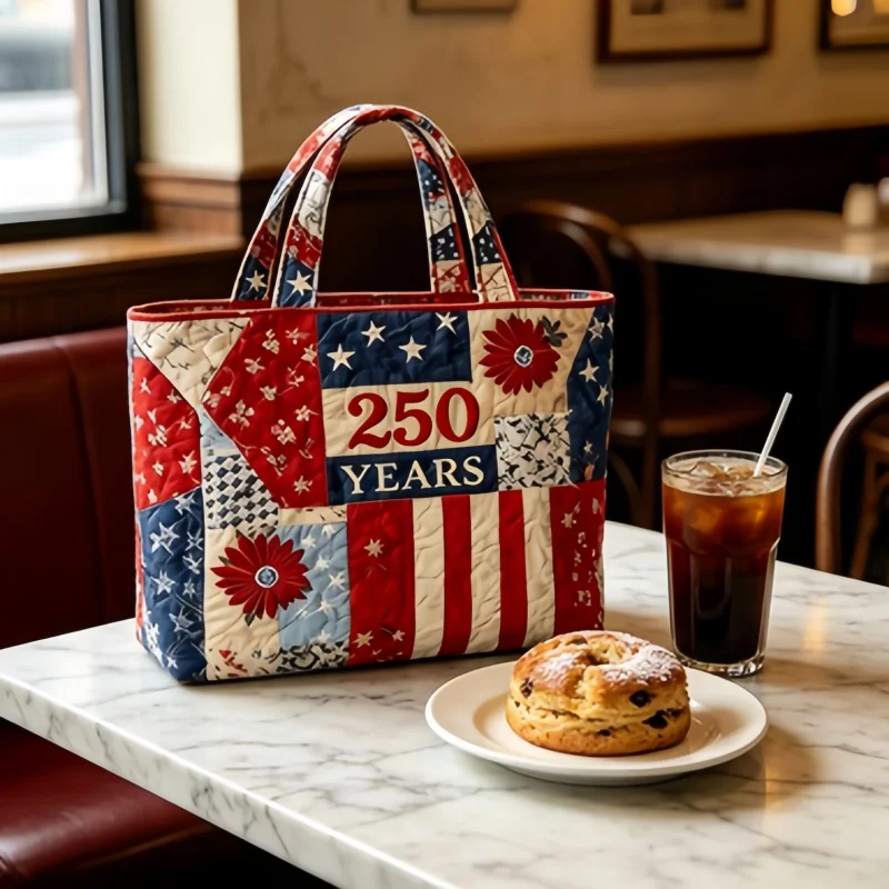 1pc Country Vintage Floral Patchwork Tote Bag, USA 250th Anniversary American Flag Patriotic Handbag
1pc Country Vintage Floral Patchwork Tote Bag, USA 250th Anniversary American Flag Patriotic Handbag