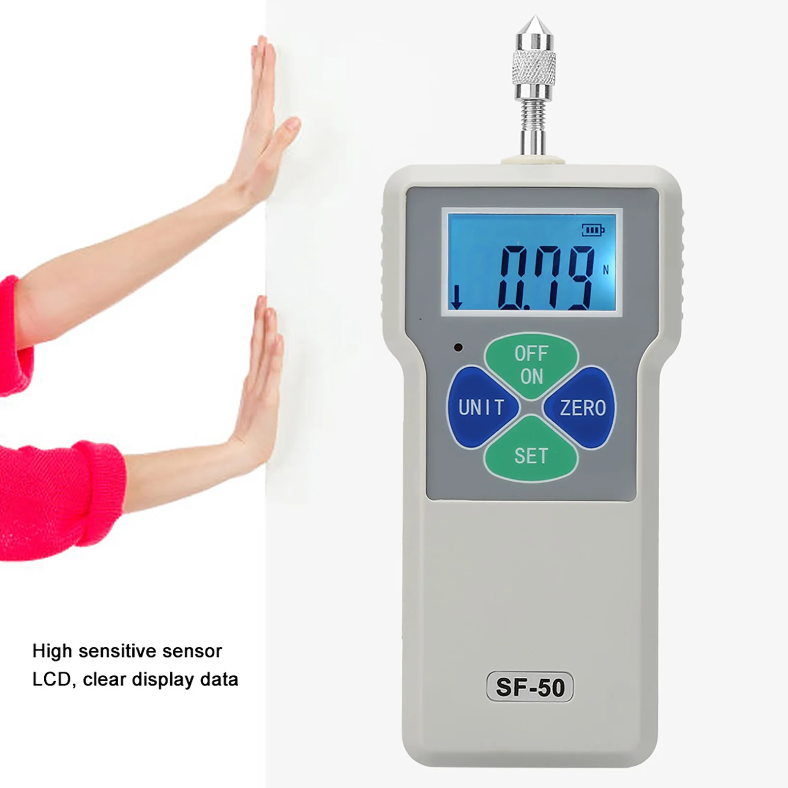 Digital Force Gauge Digital Force Meter Force Tester SF-50 Portable Push and Pull Tester Meter Digital Force Gauge 50N/5kg/11lb
Digital Force Gauge Digital Force Meter Force Tester SF-50 Portable Push and Pull Tester Meter Digital Force Gauge 50N/5kg/11lb