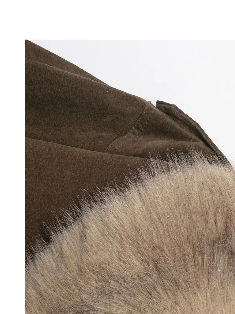 HH женское двубортное пальто с длинными рукавами и искусственным мехом с лацканами, женское повседневное тонкое зимнее пальто с замшевой текстурой и карманами
HH женское двубортное пальто с длинными рукавами и искусственным мехом с лацканами, женское повседневное тонкое зимнее пальто с замшевой текстурой и карманами