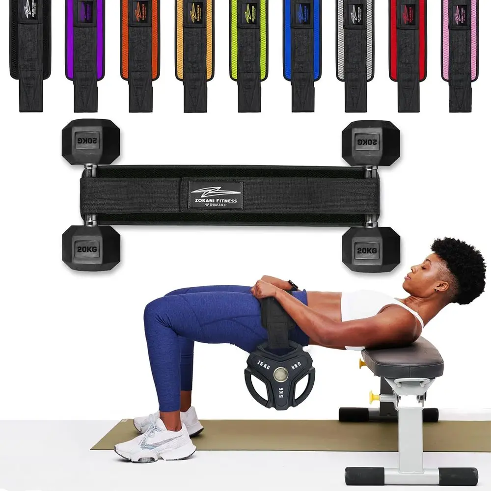 Sturdy, Adjustable Comfort Hip Thrust Belt with Anti-Slip Pads for Home Gym Workouts, Supports up to 600 lbs - Black
Sturdy, Adjustable Comfort Hip Thrust Belt with Anti-Slip Pads for Home Gym Workouts, Supports up to 600 lbs - Black