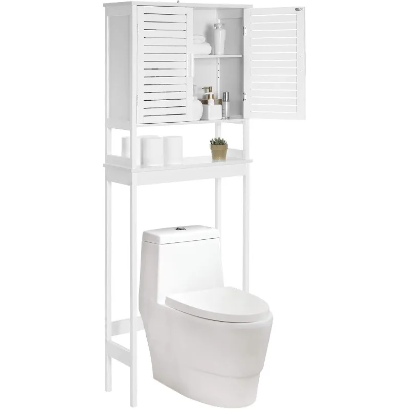 Over The Toilet Storage Cabinet, Bathroom Cabinet with Adjustable Inside Shelf and Bottom Stabilizer Bar
Over The Toilet Storage Cabinet, Bathroom Cabinet with Adjustable Inside Shelf and Bottom Stabilizer Bar