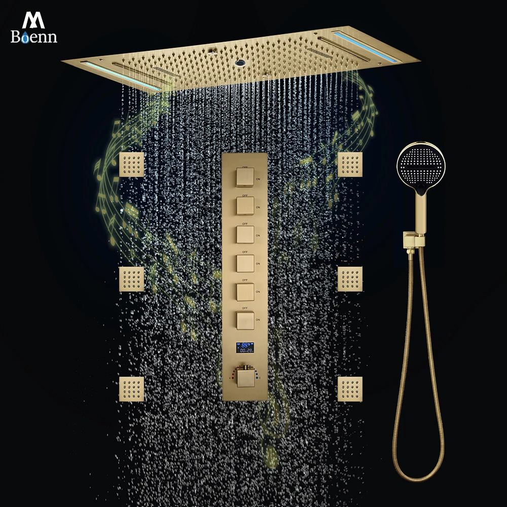 M Boenn 6 Functions Couple Shower Set System 638 ×338mm Large Waterfall Shower Head Bathroom Hot and Cold Mixer Showers Diverter
M Boenn 6 Functions Couple Shower Set System 638 ×338mm Large Waterfall Shower Head Bathroom Hot and Cold Mixer Showers Diverter