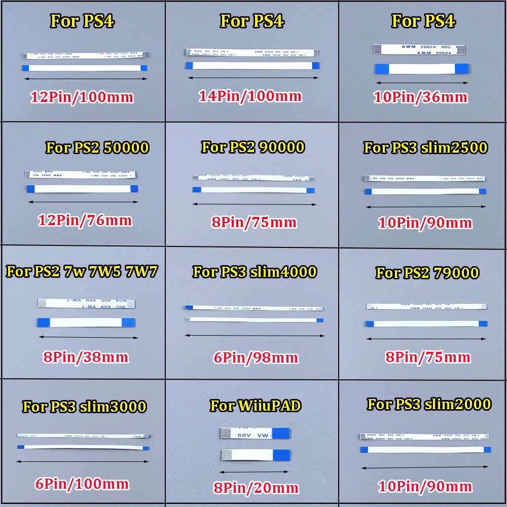 10pcs Power Reset Switch Ribbon flex Cable For PS2 30000 5W 90000 For PS3 slim 2000 For PS4 10pin 12pin 14pin Controller
10pcs Power Reset Switch Ribbon flex Cable For PS2 30000 5W 90000 For PS3 slim 2000 For PS4 10pin 12pin 14pin Controller
