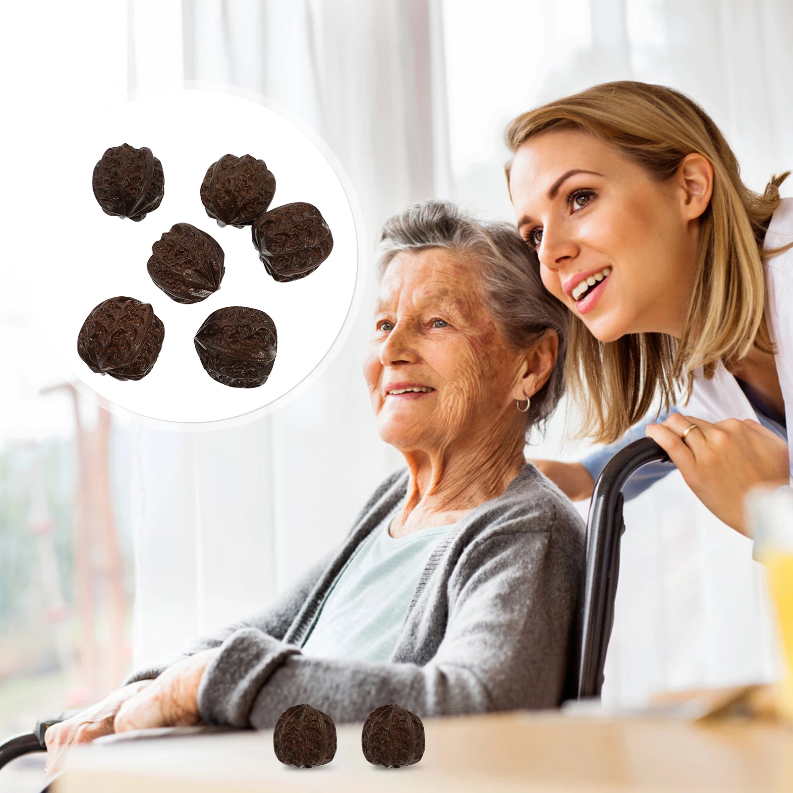 6pcs Wooden Exercise Balls Dark Brown Natural Wood Ergonomic Design For Hand Therapy Relaxation Gift For Elderly Hand Massager
6pcs Wooden Exercise Balls Dark Brown Natural Wood Ergonomic Design For Hand Therapy Relaxation Gift For Elderly Hand Massager