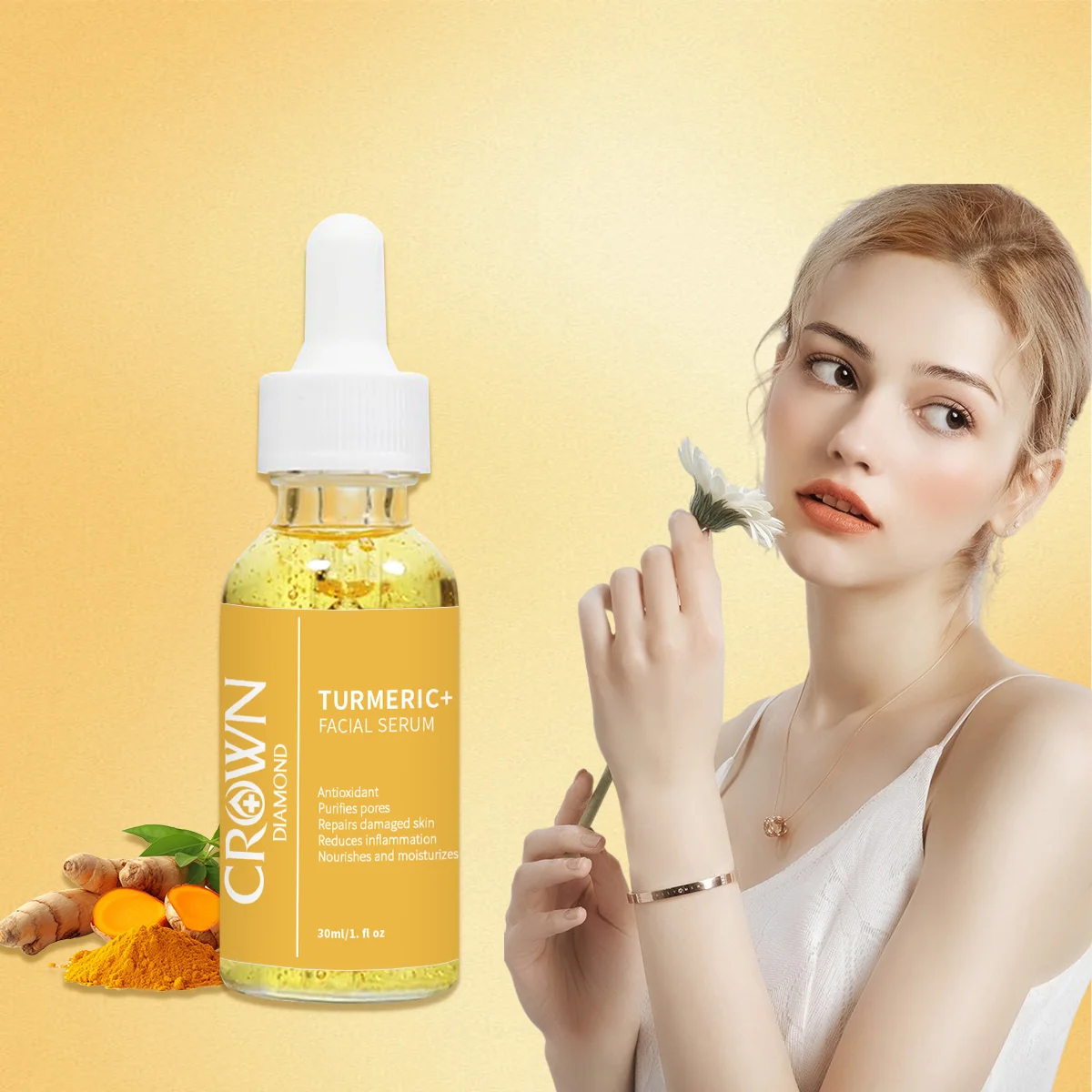 Turmeric Serum Vitamin C Collagen Soothing Brightening Hydrating Face Serum Firmness Skin Texture Pore Refining For Skin Care
Turmeric Serum Vitamin C Collagen Soothing Brightening Hydrating Face Serum Firmness Skin Texture Pore Refining For Skin Care