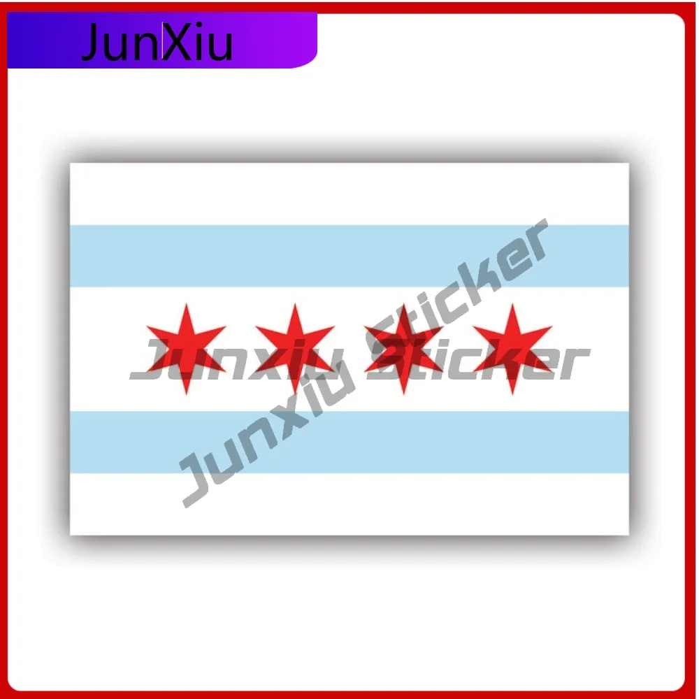 Flag Of Chicago Sticker Creative Decals City Of Chicagoan State Flag Patriotic Car Sticker Vinyl Decal Waterproof Durable Fade
Flag Of Chicago Sticker Creative Decals City Of Chicagoan State Flag Patriotic Car Sticker Vinyl Decal Waterproof Durable Fade